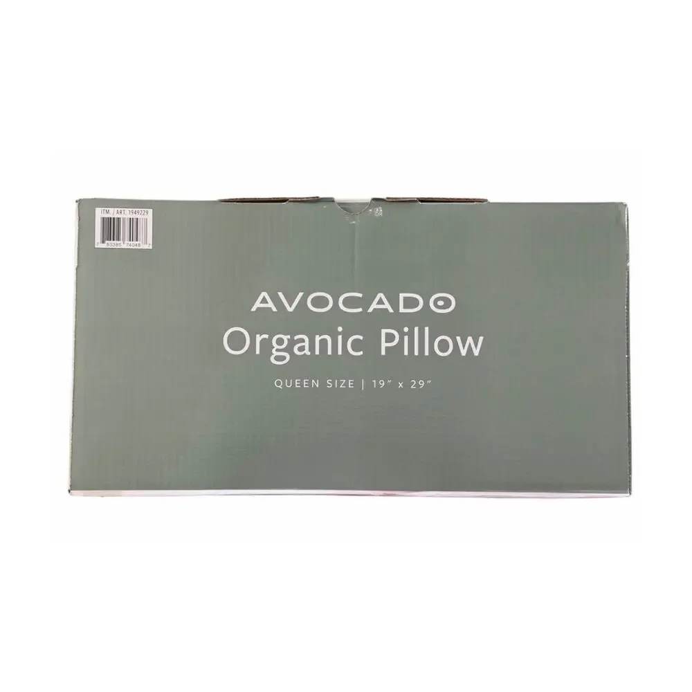 Avocado 100% Certified Organic Bed Pillow w/ Natural Latex and Kapok Fill Queen